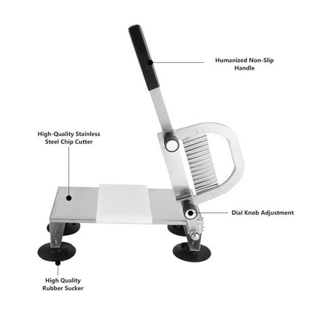 Household Stainless Steel Potato Chip Cutter Slitter Cutting Machine Kitchen New Household Stainless Steel Potato Chip Cutter Slitter Cutting Machine Kitchen New